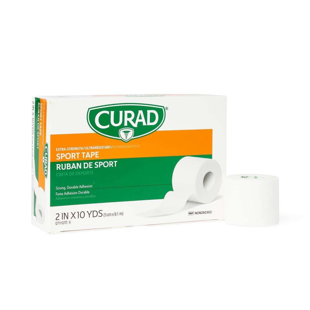 Curad Ortho-Porous Sports Adhesive Tape, 2 Inch x 10 Yard - Case of 72 - Image 1