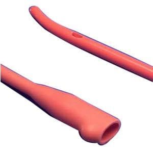 Dover Hydrophilic Red Rubber Urethral Catheter, 14 Fr, 16 Inch - Carton of 12 - Image 1