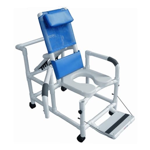 Lumex 20" PVC Reclining Shower Commode Chair