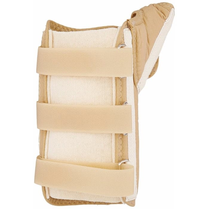 Rolyan D-Ring Original Wrist Brace with Thumb Spica Splint, Right Hand, Large, Beige - Image 1
