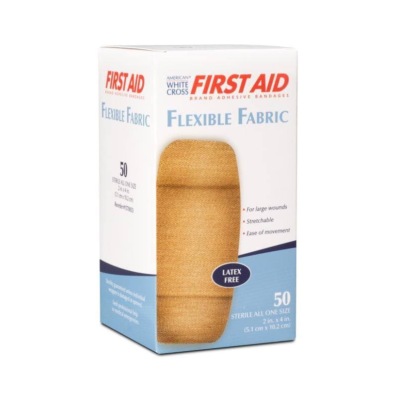Dukal American White Cross Flexible Stat Strip, 4 x 3 Inch - Box of 50 - Image 1