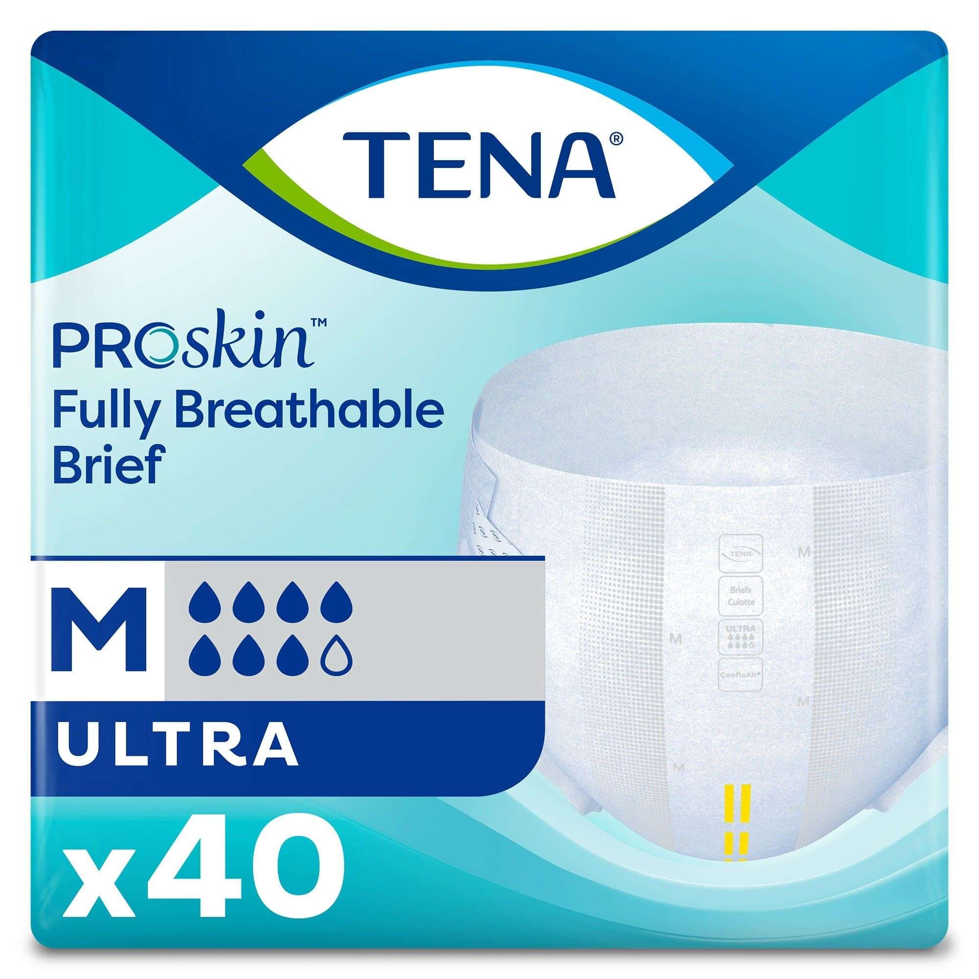 TENA ProSkin Ultra Fully Breathable Brief, Medium - Bag of 40 - Image 1