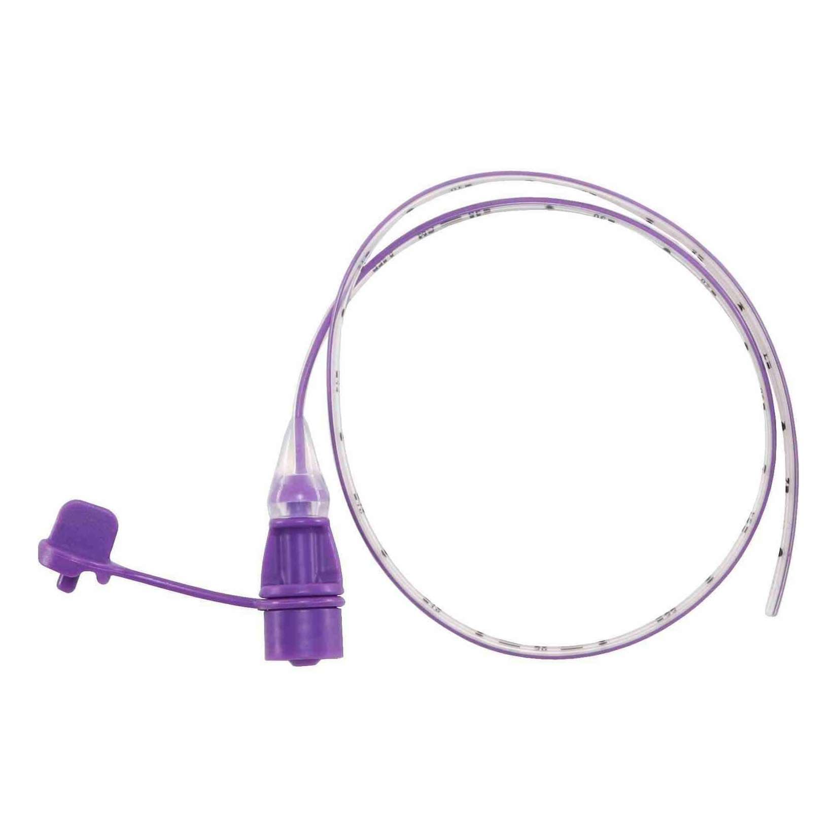 NeoMed Silicone Nasogastric Feeding Tube, 8 Fr, 90 cm, Purple - Package of 10 - Image 1