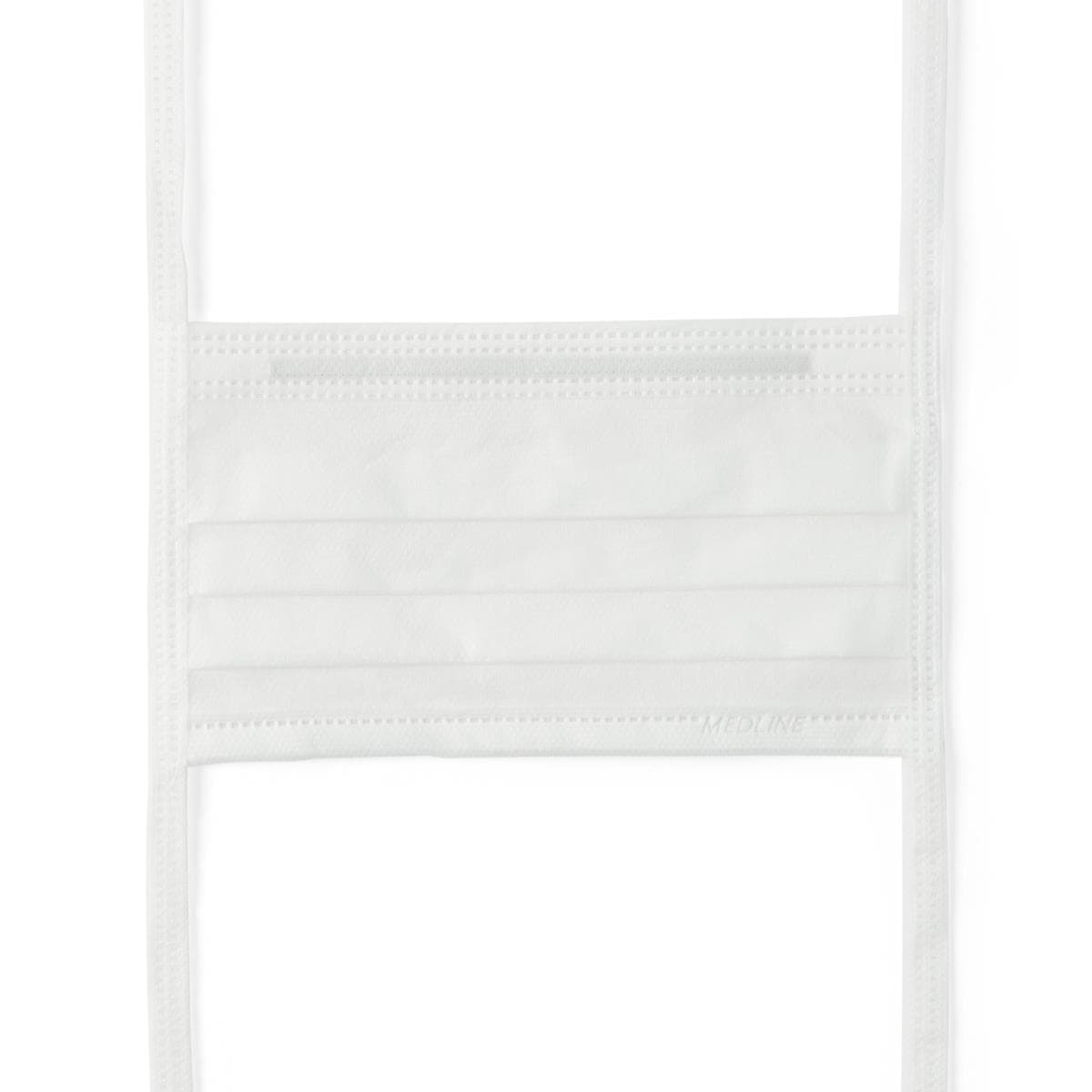Medline Sensitive Skin Surgical Face Masks with Ties, White - Case of 300 - Image 1