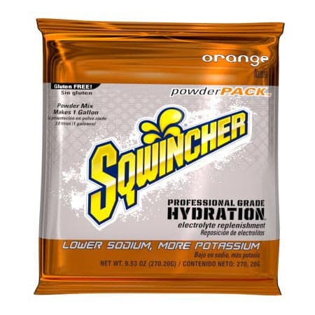 Sqwincher Powder Pack Electrolyte Drink Mix, Orange - Case of 32 - Image 1