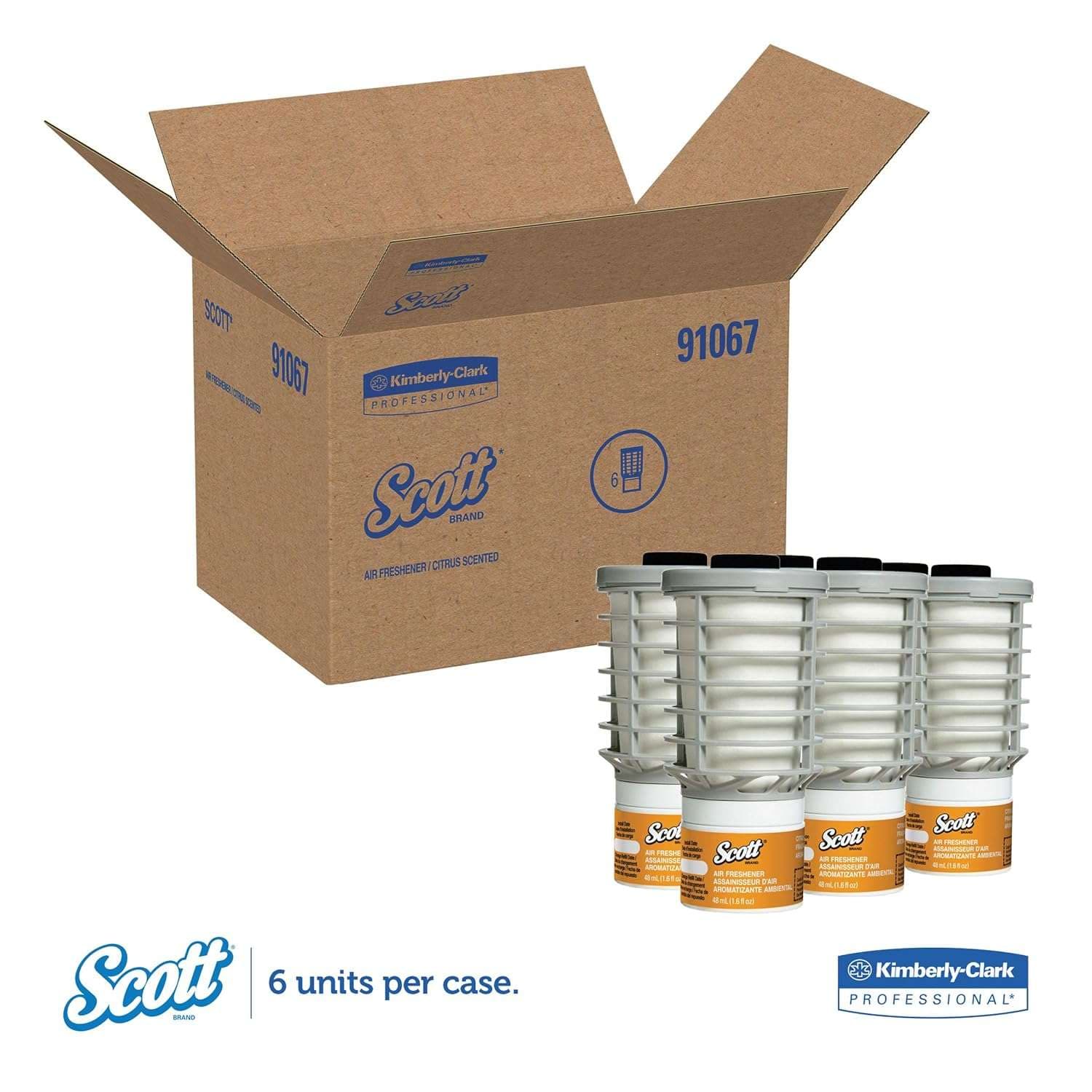 Scott Liquid Air Freshener Cartridge 1.6 oz, Citrus Scent - Case of 6 - Image 1
