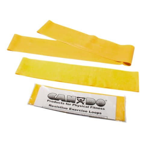 CanDo Band Exercise Loop Full Body Set, Yellow, Extra Light - Image 1