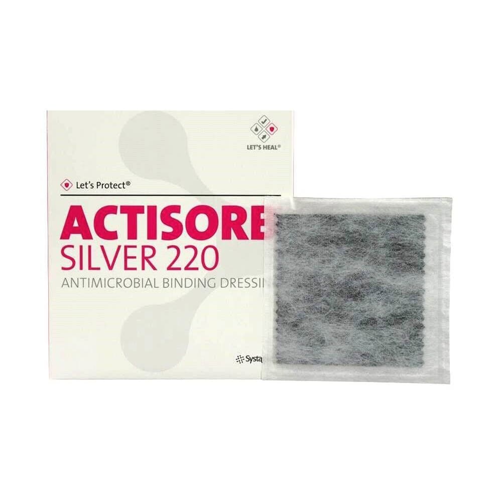 3M Systagenix Actisorb Silver 220 Charcoal Dressing, 4-1/8 x 7-1/2 Inch - Case of 50 - Image 1