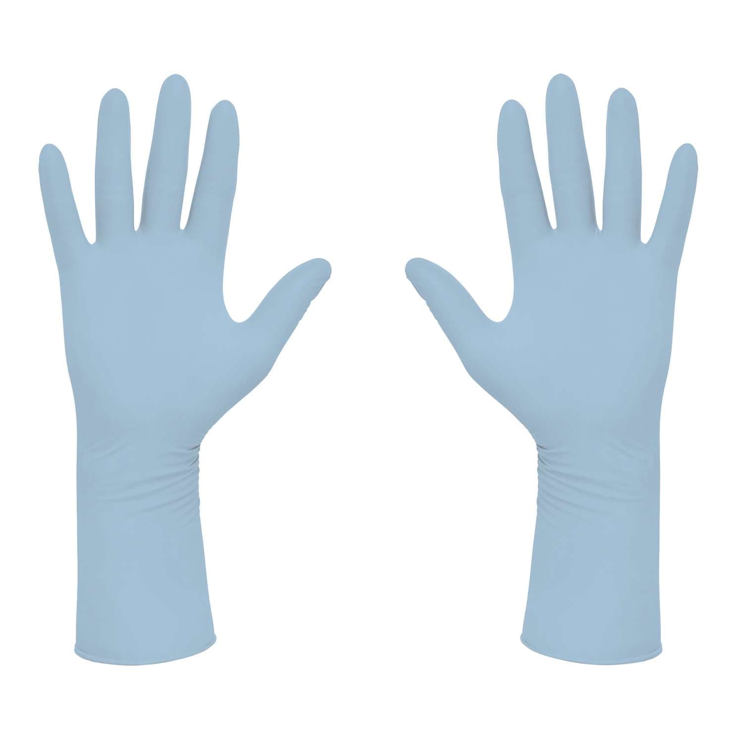 Halyard Purezero HG3 Light Blue Sterile Nitrile Gloves, Size 7.5 - Case of 300 - Image 1