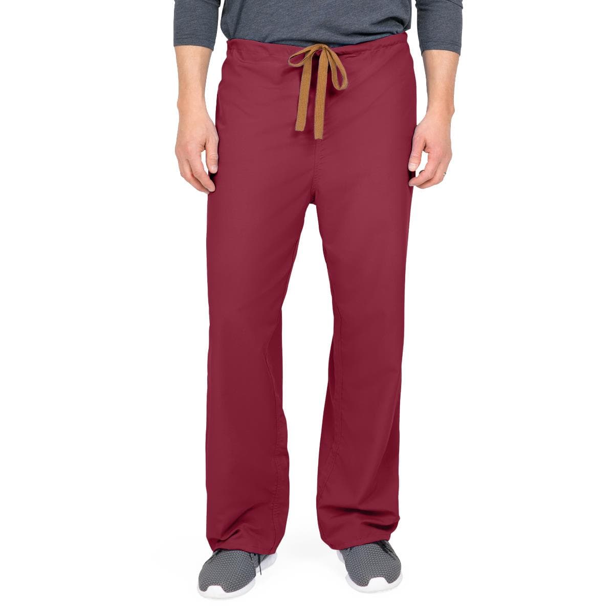 PerforMAX Unisex Reversible Front Drawstring Scrub Pants, Angelica Color Coding, Wine, 4XLarge - Image 1