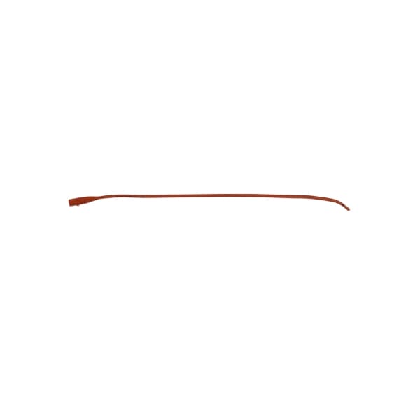 Bard Red Rubber Intermittent Catheters, Coude Tip, 14 Fr - Each - Image 1