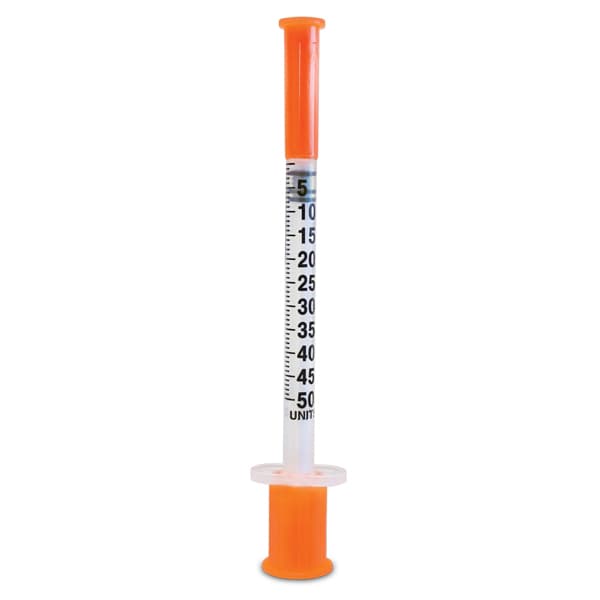 Trueplus Silicone coated Insulin Syringe, 29 Gauge x 1/2 Inch, 0.5 ml - Box of 100 - Image 1