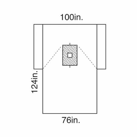 O and M Halyard Inc Surgical Drape Blue, 100 W x 76 W x 124 L Inch - Case of 10 - Image 1