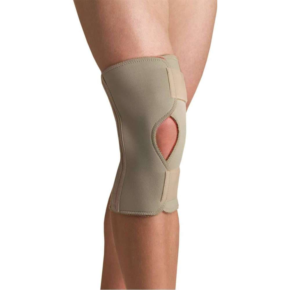Thermoskin Open Knee Wrap Stabilizer, Beige, Small - Image 1