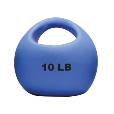 CanDo One Handle Medicine Ball, 10 Lbs, Blue - Image 1