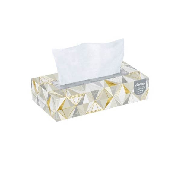 Kleenex 2-Ply Facial Tissue, 8 x 8-2/5 Inch - Case of 6000 - Image 1
