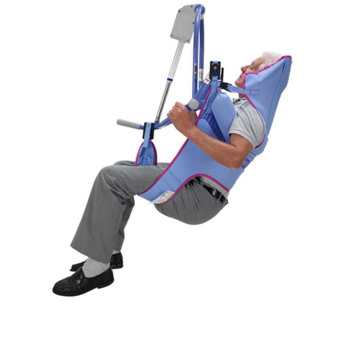 Arjo toilet padded clip sling with head support for 4-point patient lift - Large - Image 1