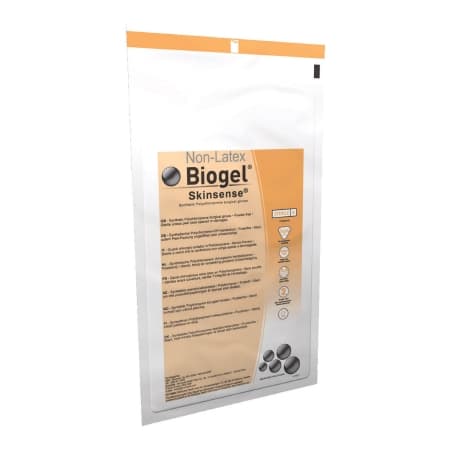 Biogel Skinsense Surgical Glove Ivory Neutral Beaded Cuff Standard, 11.7 Inch, Size 7.5 - Pair - Image 1