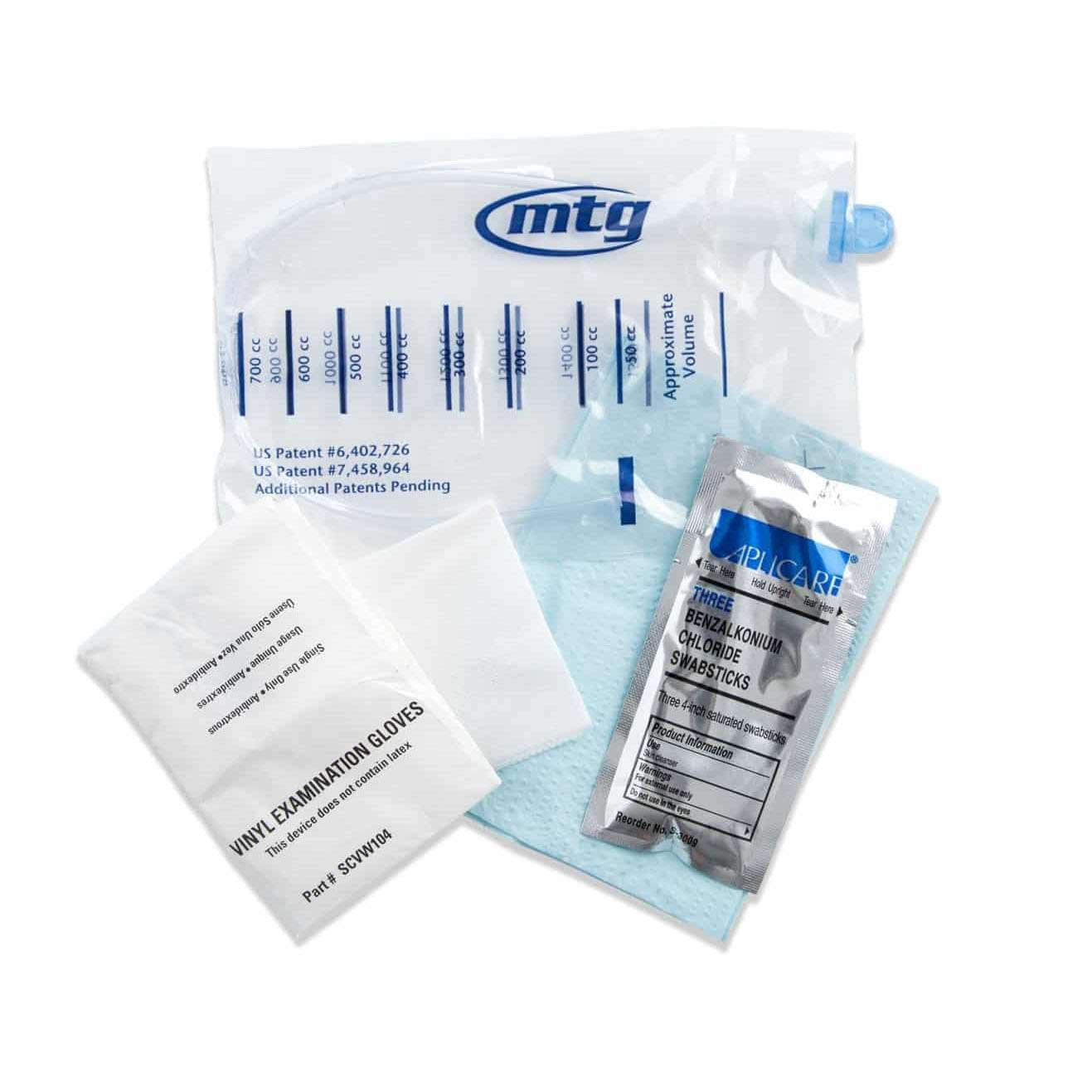 EZ-Advancer Mini-Pak Closed System Intermittent Catheter Kit, 14 Fr, 16" - Case of 100 - Image 1