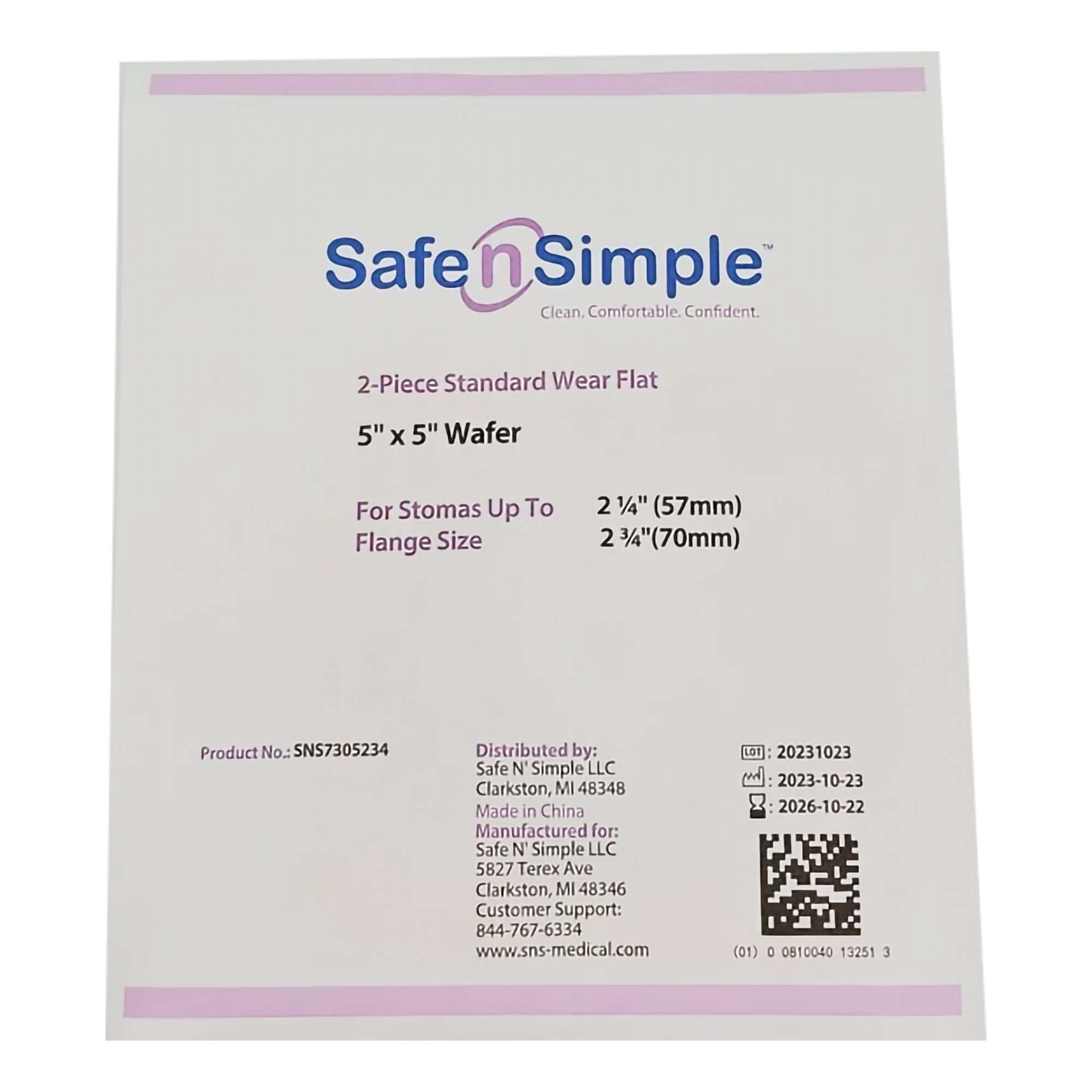 Safe N Simple Beige Ostomy Barrier Square Shape, Flexible Tape - Image 4