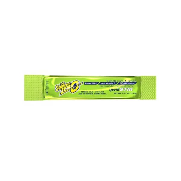 Sqwincher Quik Stik Zero Oral Electrolyte Solution, Lemon-Lime, 0.11 oz - Bag of 50 - Image 1