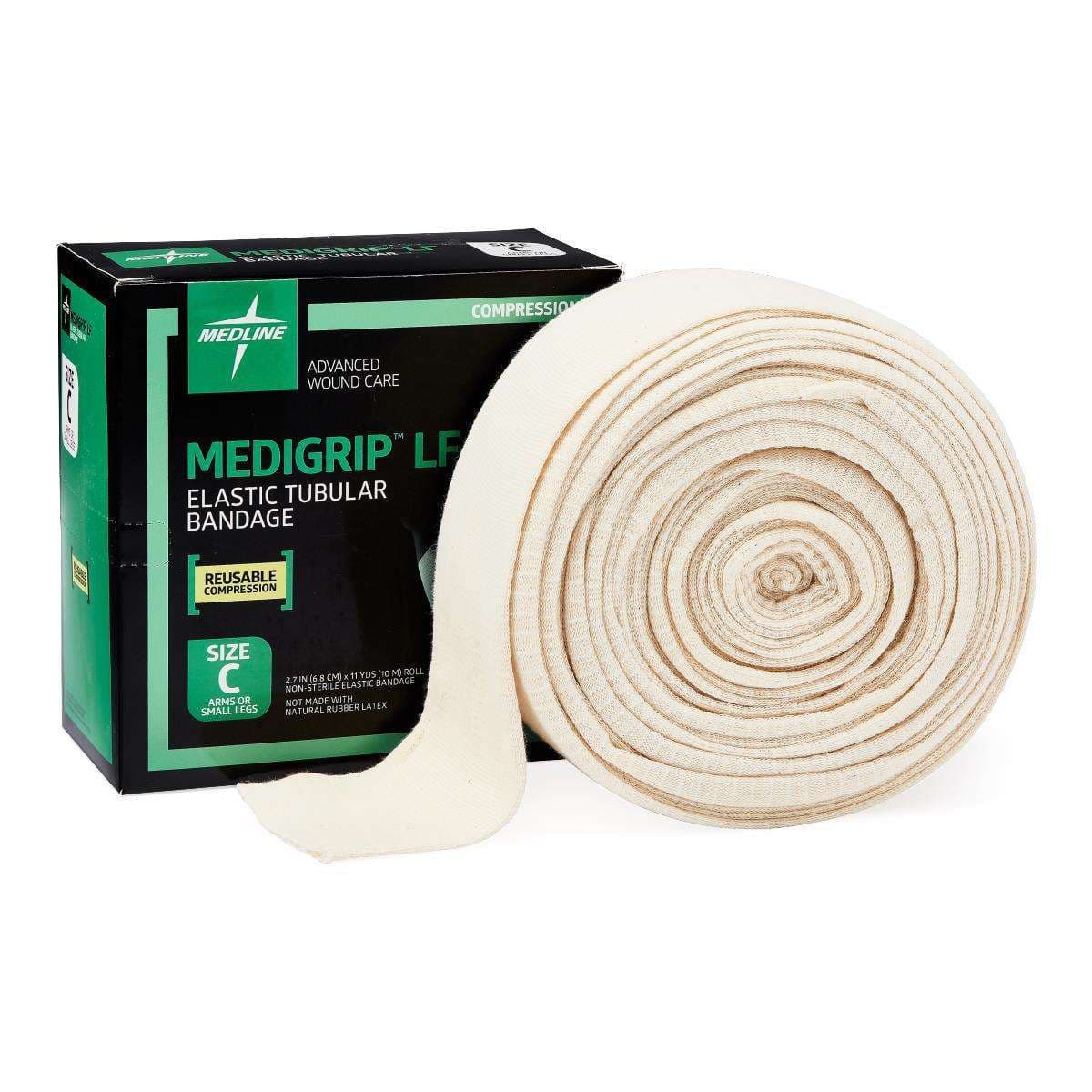 Medigrip LF Elastic Tubular Support Bandage, Size C, 2-5/8 Inch x 11 Yard - Each - Image 1