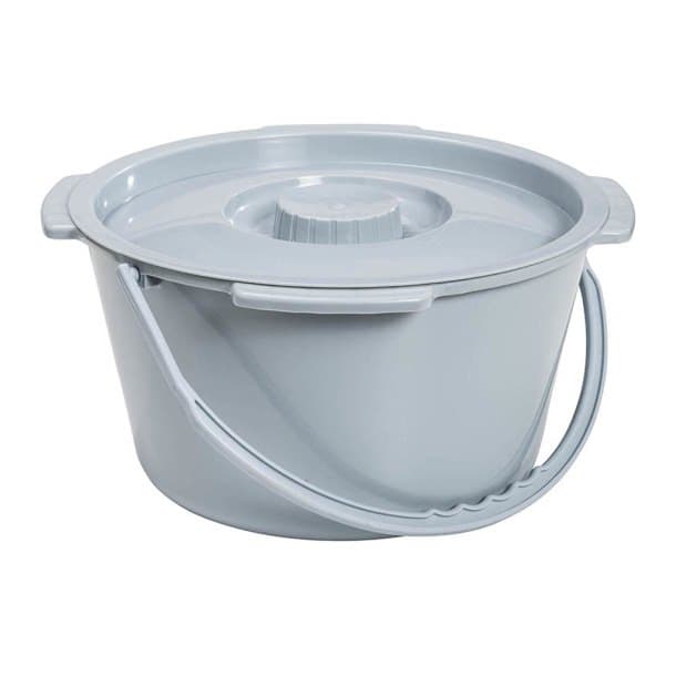 Drive Medical Commode Bucket with Handle and Lid, 7.5 Quart - Case of 12 - Image 1