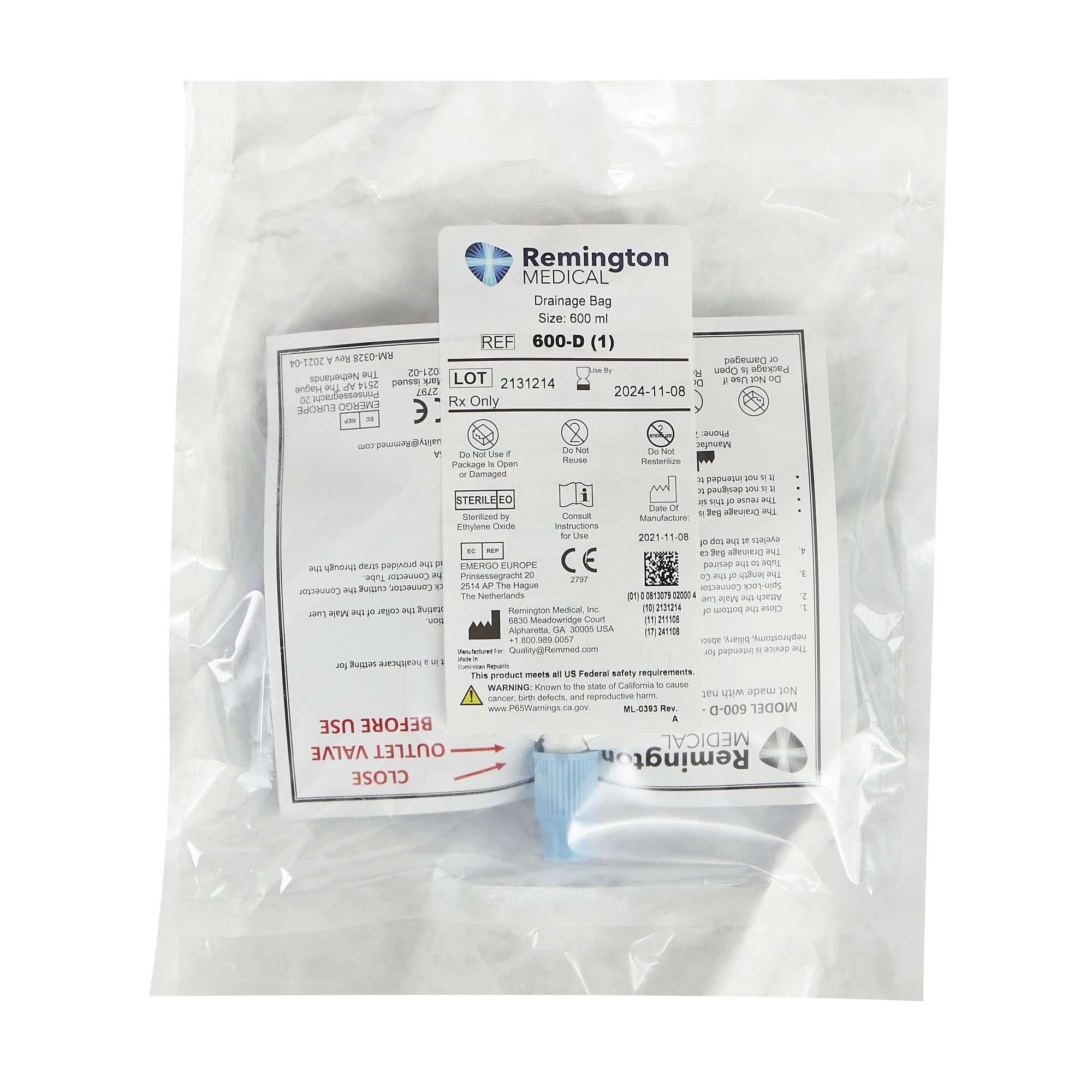 Remington Medical Nephrostomy Drainage Bag - Image 2
