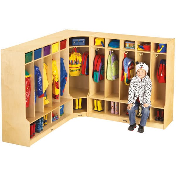 Jonti-Craft 5 section coat locker with step - Image 2