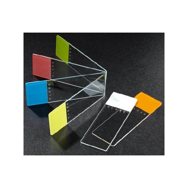 Globe 1304 Series Microscope Slide, Green Frosted End, 25 x 75 x 1.1 mm - Case of 1440 - Image 1