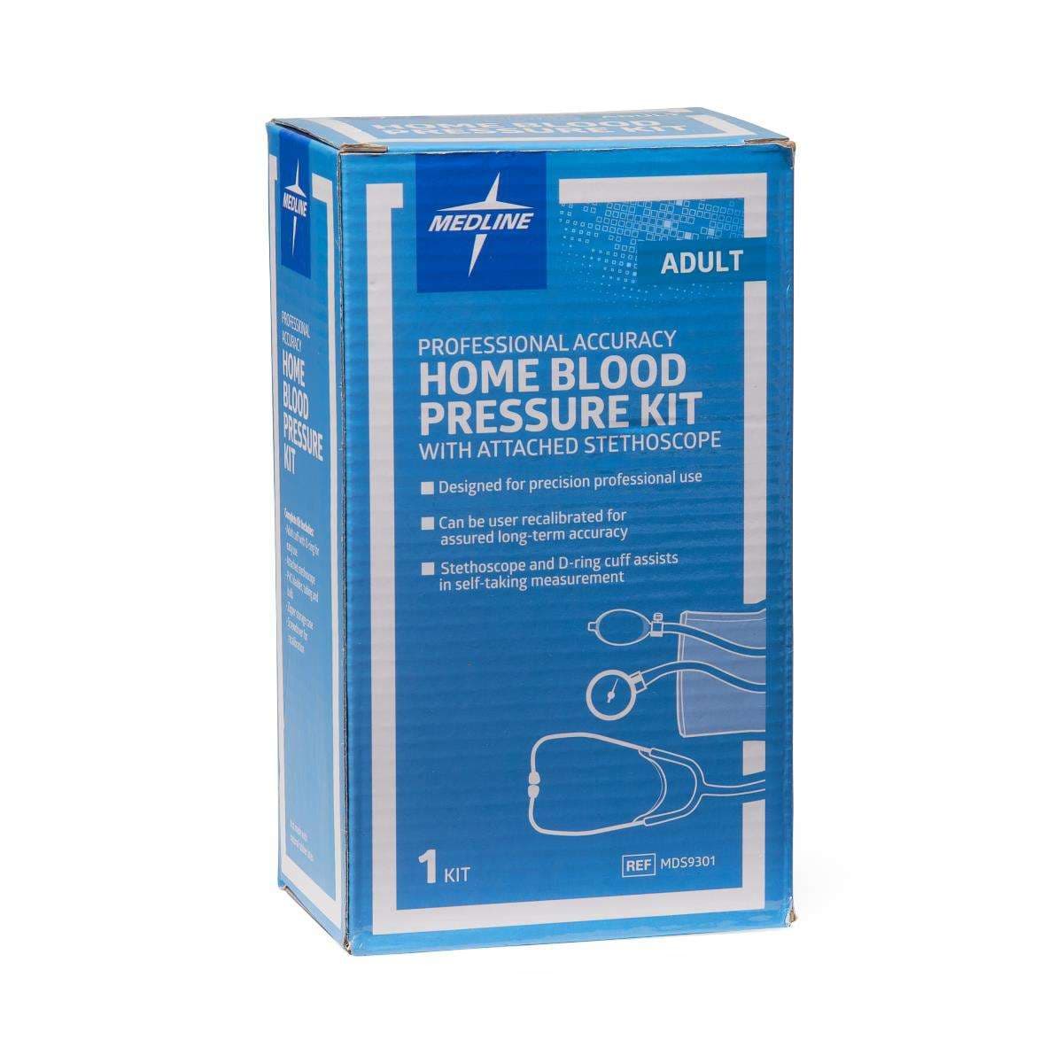Medline Blood Pressure Kits with Handheld Aneroids, Attached Stethoscope - Image 1
