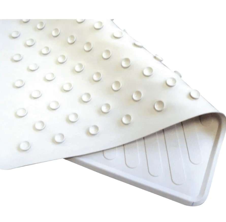 Carex Anti-Slip Rubber Bathtub Mat, White - Image 3