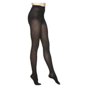 Sigvaris Women's Essential Opaque Plus Pantyhose, 20-30 mmHg, Small Long, Black - Pair - Image 1