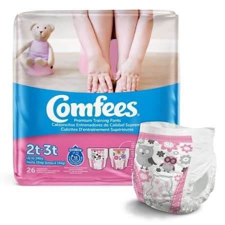 Comfees Training Pants, Female, 2T to 3T - Case of 156 - Image 1