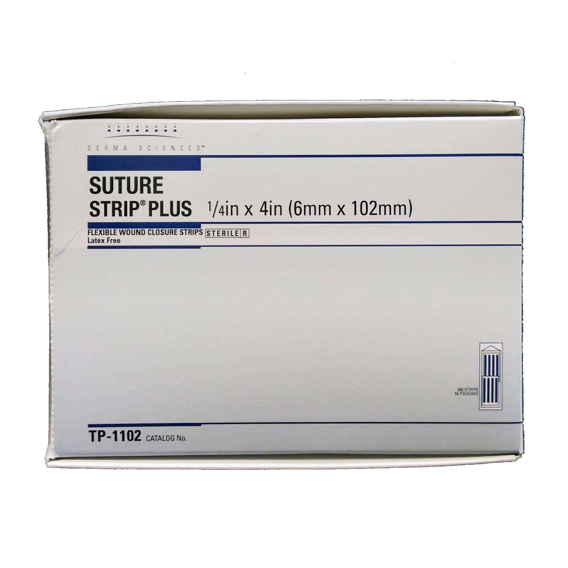 Suture Strip Plus Flexible Wound Closure Strips, 1/4 x 4 Inch - Box of 50 - Image 1