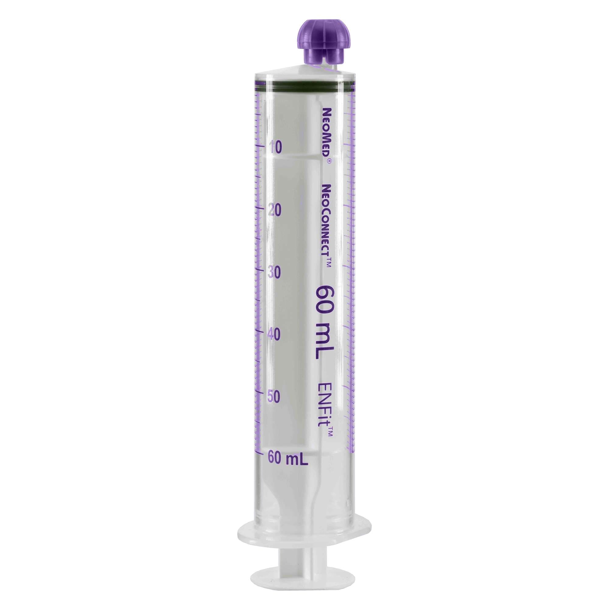 NeoConnect Enteral Oral Syringes with ENFit Connector, 60 ml, Purple Markings - Each - Image 1