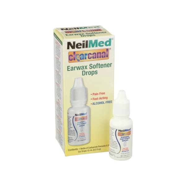 NeilMed Ear Wax Remover with Dropper Bottle, 6.5% Strength, 0.5 oz - Image 1