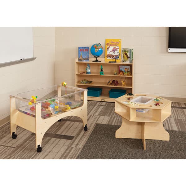 Jonti-Craft adjustable mobile straight-shelf with lip - Image 4