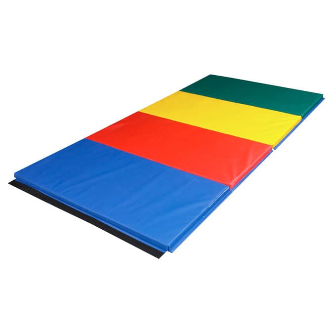 CanDo Accordion Mat, 4 x 8 Ft, 1.37" EnviroSafe Foam, Rainbow - Image 1