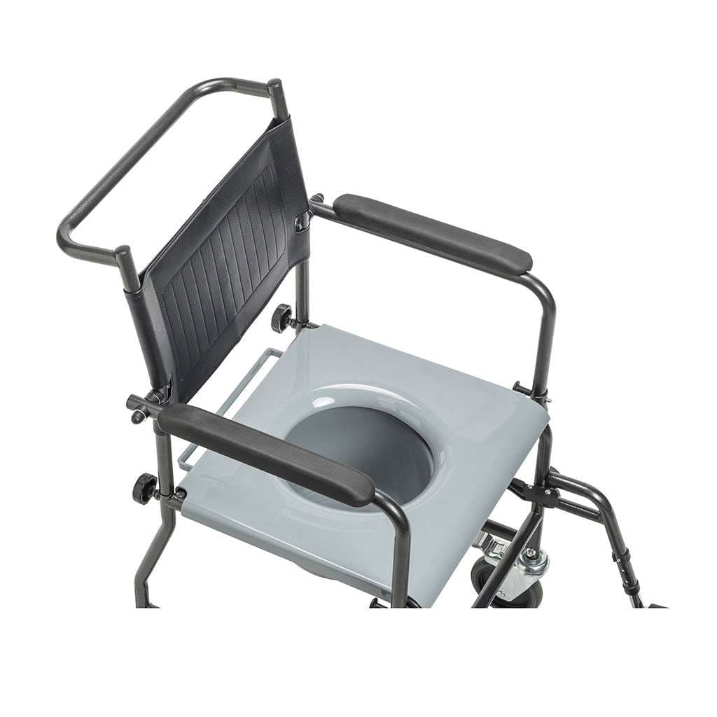 Drive Medical Upholstered Drop Arm Wheeled Commode - Image 3