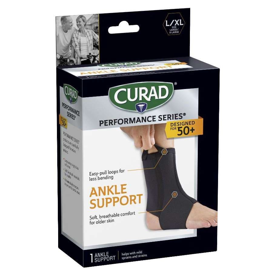 Curad Performance Series Neoprene Open Heel Ankle Support, Large-Extra Large - Each - Image 1