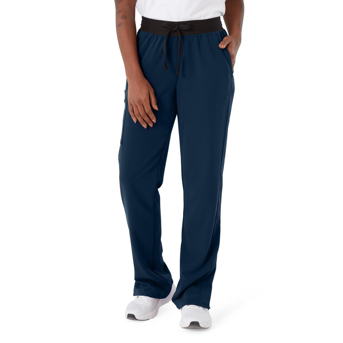 Medline Varick AVE Women's Tall Scrub Pants, Navy, Extra Small - Image 1