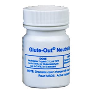 Glute-Out OPA and Glutaraldehyde Neutralizer RTU Powder Single Use, 0.5 oz. - Case of 24 - Image 1