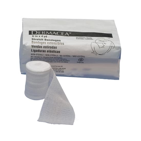 Dermacea Stretch Bandage Roll, 6 x 75 Inch, Sterile - Bag of 12 - Image 1