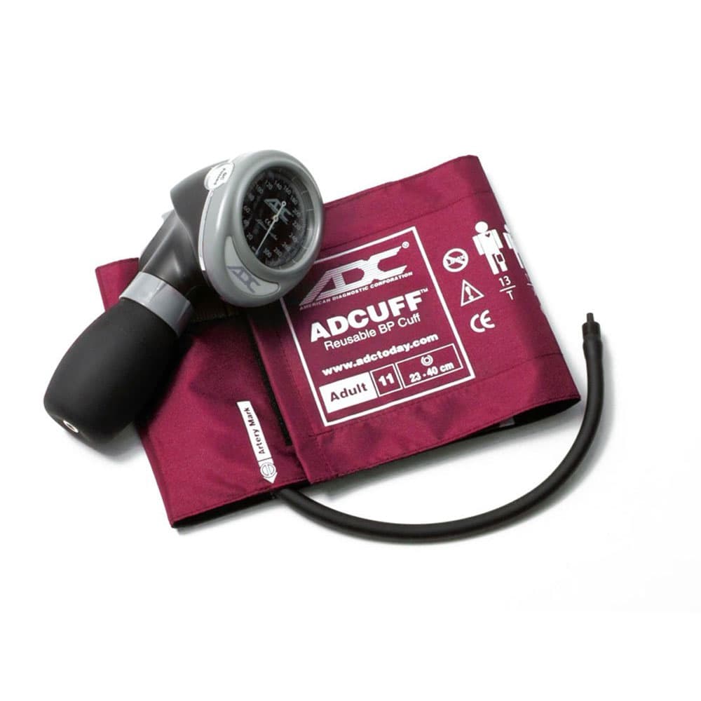 ADC Diagnostix Palm Aneroid Sphyg, Magenta, Adult - Image 1