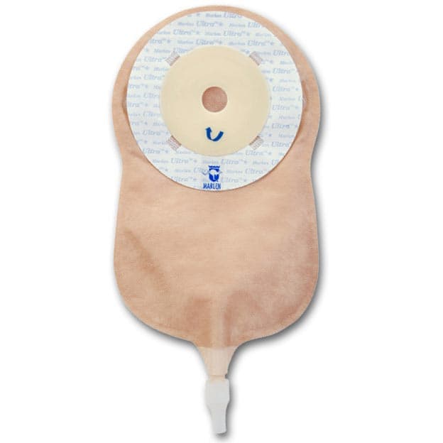 UltraLite 1-Piece Non Convex Urostomy Pouch, Pre-Cut, 1-3/8 Inch - Box of 10 - Image 1