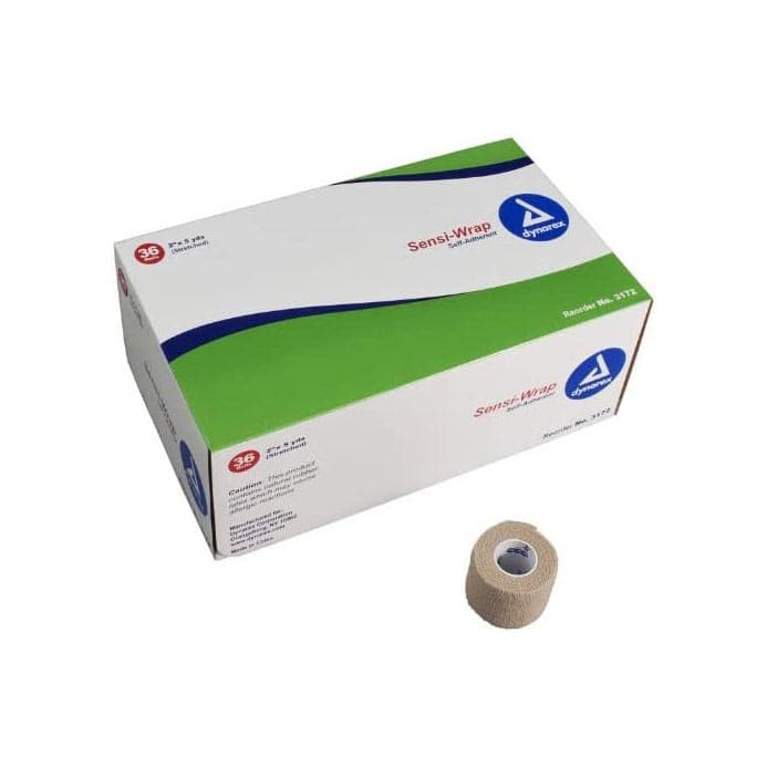 Dynarex Sensi-Wrap Self-Adherent Bandage, Tan, 2 Inch X 5 Yard - Image 1