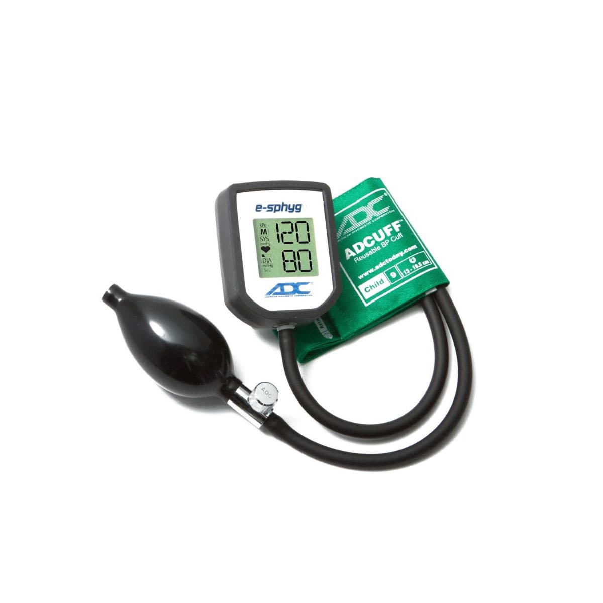 ADC e-sphyg Digital Pocket Aneroid Sphyg, Green, Child - Image 1