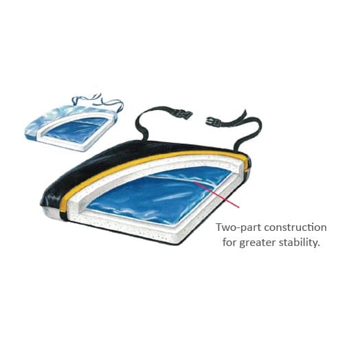 Skil-care econo-gel vinyl cushion, 18" W x 16" D x 2" H - Image 1