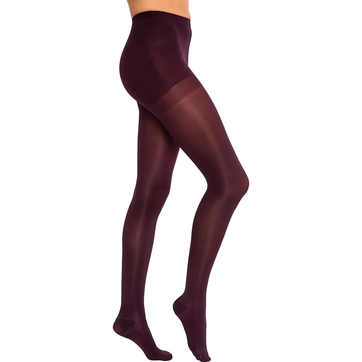 Jobst Opaque Compression Pantyhose, 15-20mmHg, Medium, Cranberry - Pair - Image 1